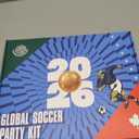 Soccer Fan Gear Set for 2026 World Tournament, Soccer Party Favors Kit with Flag,Scarf, Face Paint, Clapper, Horn&Glasses,Supporter Accessories for Game Day, Sports Event, Gift