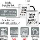 Mommy & Daddy Mug Set for New Mom and Dad, Pregnancy Announcement Gifts for New Parents, Promoted To Mummy & Daddy, First Time Mom Dad to Be Gifts 11oz