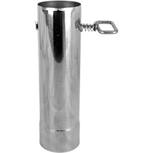 Eagles Stove Pipe with Damper 2.36 inch Control Stainless Steel Chimney Flue Pipe for Outdoor Camping Wood Stove Accessories Pipe, Long Type