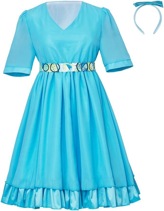 MyheroCos Women's Tracy Turnbald Cosplay Costume Blue Dress Hairspray Costume Halloween Musical Stage Performance Dress, 2XL
