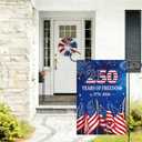 250th Anniversary Garden Flag 12x18 Inch Burlap，Freedom Yard Sign 4th of July Double-Sided 1776-2026 Commemorative Yard Flag Patriotic Outdoor Decoration