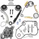 2.4 Timing Chain Kit with Water Pump VVT Compatible with Chevy Equinox 2011-17 HHR Impala Malibu Cobalt Buick Regal LaCrosse Verano GMC Terrain Pontiac G5 L4 2.2L 2.4L Ecotec Replace# 9-4201S 12630084