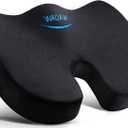 WAOAW Seat Cushion, Office Chair Cushions Butt Pillow for Car Long Sitting, Memory Foam Chair Pad for Back, Coccyx, Tailbone Pain Relief, Stocking Stuffers Gifts for Men Women (Black)