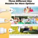 Dr.meter Air Mattress Pump: Rechargeable 6000mAh Portable Battery Air Pump, Quick-Fill Electric Air Inflator Deflator for Outdoor Camping Inflatable Bed Pool Boat Float Raft Swimming Rings Vacuum Bag