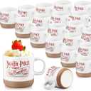 Yaomiao Christmas North Pole Hot Chocolate Mug Hot Cocoa Coffee Mugs Christmas Santa Xmas Ceramic Cups with Handle Gift Mug for Women Men Employee Coworker(15 Pcs)