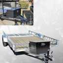 27" x 13" x 13" Trailer Tongue Tool Box with Latch and Keys Heavy Duty Aluminum Trailer Toolbox Organizer Truck Underbody Box Compatible with Pick Up Truck Bed RV Trailer ATV Black