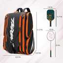 TILDOSAC Pickleball Bag - Large Paddle Bag for 4 Paddles & Accessories - Fence Hook, Extra Pockets, Shoe Compartment