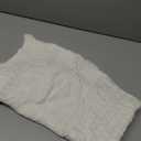 MANDIOO Cotton Knitted White Decorative Throw Pillow Covers Soft Cozy Outdoor Cushion Cases Luxury Modern Pillowcases for Couch Sofa Bed 16x16 Inches