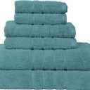 Martex 6-Piece Towel Set  Ultimate Performance  100% Cotton  2 Bath Towels  2 Hand Towels  2 Wash Cloths  Versatile  Low-Linting  Supersoft & Absorbent Bathroom Set  Easy Care  Larkspur Teal