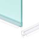 Shower Door Bottom Seal Strip, 2PCS Seal Strip, Ultra Clear PVC, 39" Length, Fits 8mm Thick Glass, Prevents Leaks, Easy Installation, No Adhesive Required (Ultra Clear, 39in for 5/16"(8mm) Door)