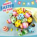 3 Inch Jumbo Plastic Easter Eggs 30 Pack - Premium Colorful Fillable Empty Easter Eggs Bulks for Easter Basket Fillers Egg Hunt, Classroom Prize Supplies, Filling Treats and Party Favor