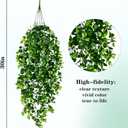 Waipfaru 4Pcs Fake Hanging Plants 2.7ft Fake Plants Eucalyptus Leaves UV Resistant Fake Vines Ivy Artificial Plants Outdoor Faux Plants Indoor Bedroom Living Room Boho Wall Porch Shelf Decor