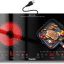 2 Burner Electric Cooktop, 24 Inch Countertop & Built-in Electric Stove 2000W, Portable Double Burner Ceramic Cooktop, Child Safety Lock, Timer, 8 Power Levels, 110V-120V Plug in