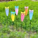 6 Packs Carrot Decorative Garden Stakes Easter Decorations,Cute Carrot Metal Yard Signs,Happy Easter Decorations Outdoor Yard for Spring Home Outside Lawn Front Porch Lawn Backyard Decor