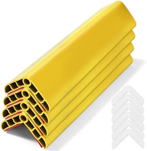Wall Corner Edge Protector 4 Pack, 1.57x1.57x23.62x0.28 inch Soft Baby Proof Corner Guards for Sharp Edges, Self-Adhesive Corner Protectors for Home, Kindergarten, Thickness-7mm(0.28 in)
