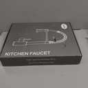 VOTON Kitchen Faucets with Pull Out Sprayer Commercial Spring Sink Faucet Stainless Steel Brushed Nickel Pull Down Single Handle Farmhouse faucets with Deck Plate for Camper Laundry Utility Rv Wet Bar