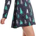 Tipsy Elves Women's Classic Christmas Dresses - Holiday Themed Dress - Easy Cute Winter Outfits (Medium, Allover Christmas Tree (Black))