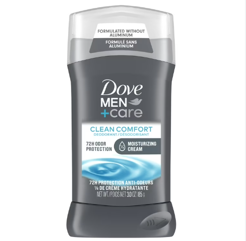 Dove Men+Care Deodorant Stick for Men Clean Comfort Aluminum Free 72-Hour Odor Protection Mens Deodorant with 1/4 Moisturizing Cream 30 oz