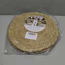 Round Woven Placemats Plate Chargers Set of 6, 13 inch Rattan Chargers for Christmas Dining Table Decor,Rattan Charger Plates Easy to Clean, Non-Slip, Stylish Table Mats for Indoor & Outdoor Use
