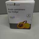 Freshmage Fruit Storage Containers for Fridge with Removable Colander, Airtight Food Storage Container, Dishwasher Safe Produce Saver for Refrigerator, Keep Berry Fruit Fresh Longer 4 pcs Small Clear