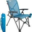 SUNNYFEEL High Back Folding Camping Chair 500 lbs with Aluminum Frame, Blue, 30*23*39Inch