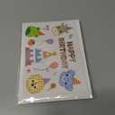 3 x Cute 1st Birthday Card, First Birthday Decorations for Boy Girl, 1 Year Old Gift Ideas for Baby Kids