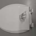 JINGZE Elongated Toilet Seat Slow Close, Quiet Toilet Seat Cover with Never Loosen Durable Toilet Seat Lid Easy to Install & Clean, Polypropylene (PP), White (Elongated 18.5inch)