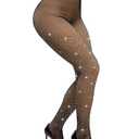KBVOT Fleece Lined Tights Women Sheer Warm Pantyhose Leggings Fake Translucent Thermal Winter Thick Tights for Dresses, S