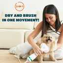 Pet Hair Dryer for Small-Sized Dogs and Cats | 2-in-1 Dog Hair Dryer with Self Cleaning Slicker Brush | Dog Blow Dryer | 300 Watts, Overheat Protection, Portable, Adjustable Temperature
