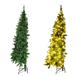 5 ft. Pre-lit PVC Artificial Half Christmas Tree with 250-Lights
