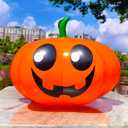 Thanksgiving Party Decorations Inflatable Pumpkin Shape Remote Control Led 23 Inches Pumpkin for halloween Holiday Outdoor Yard Indoor Hanging Decorations with Waterproof Multicolor (23" Cute Pumpkin)