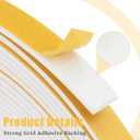 26Feet Strong Adhesive Weather Stripping Seal, Closed Cell Foam Insulation Strip, Foam Tape for Door Window, Soundproofing High Density Door Seal, Air Conditioning Seal Strip, White