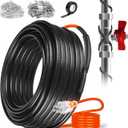 Heating Cable for Metal and Plastic Home Pipes, Energy-efficient, Self-Regulating Pipe Heat Tape for Water Pipes, Pipe Freeze Protection, Keeps Water Flowing at -40, ETL Listed,120V (100FT)