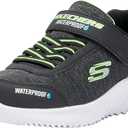 Skechers Boy's Bounder Dripper Drop Waterproof Sneaker (3 Little Kid, Black/Lime)