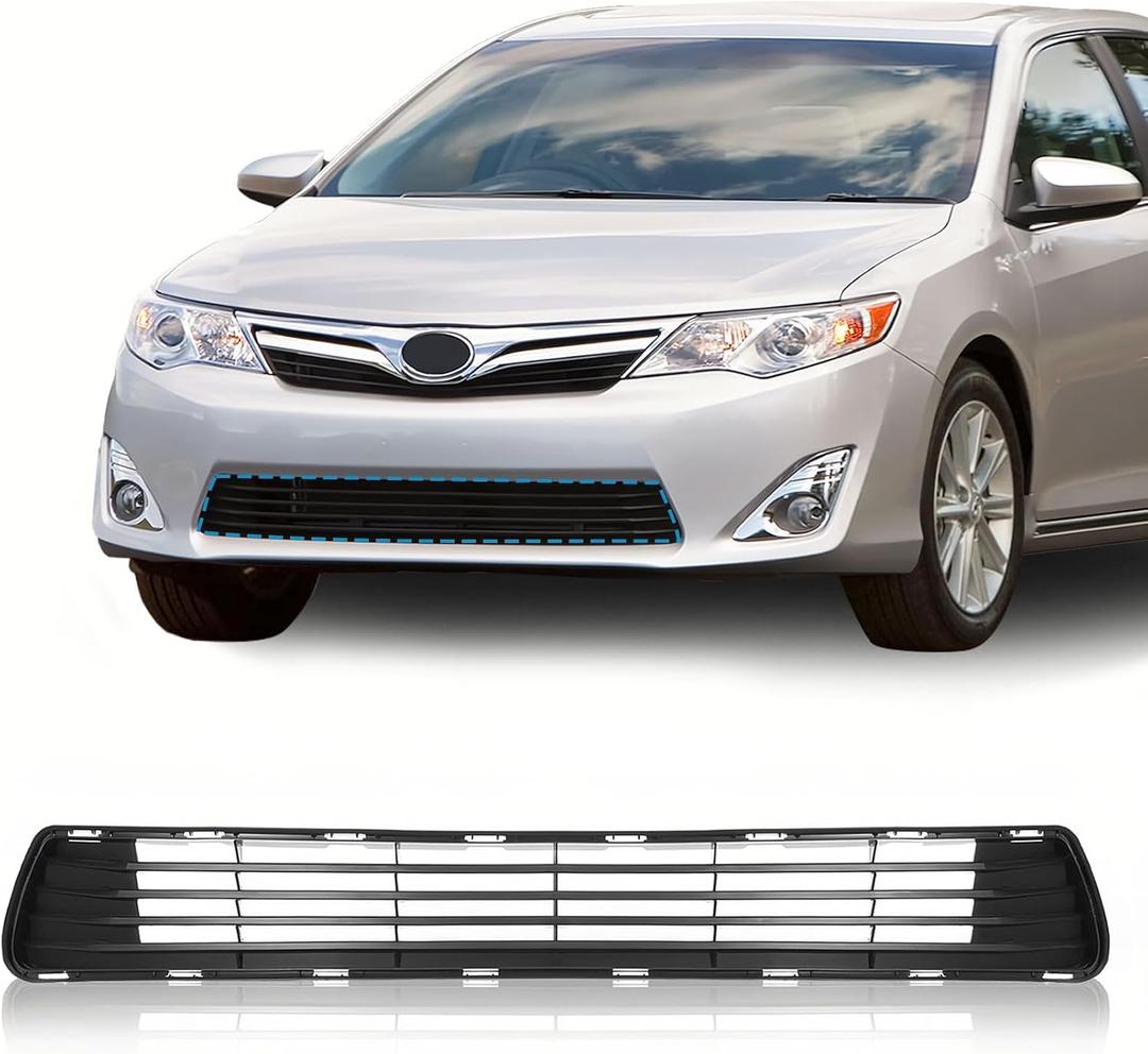 Front Lower Bumper Grill Grille Compatible With Toyota Camry 2012 2013 2014 L LE XLE Hybrid LE XLE SE