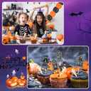 48 Pcs Halloween Cupcake Toppers Tombstones with 3D Changing Face Moving Pictures Skeleton Hand Tongs Graveyard Topper Halloween Cake Food Decoration Party Supplies (Brick Style)