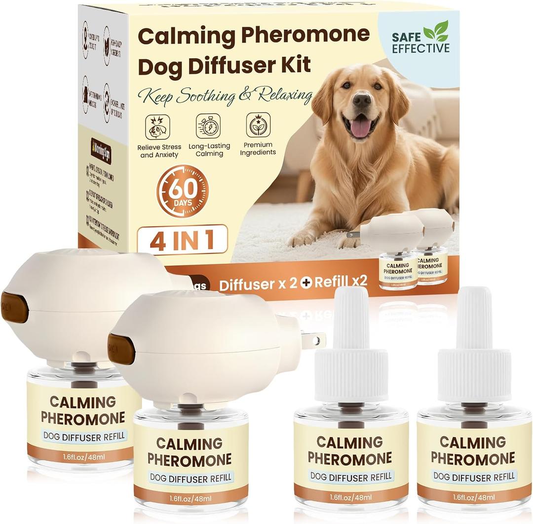 Dog Pheromones Dogs Pheromone Accidents Aggression 2 Diffusers+2 Refills Separation Anxiety Calming Calm Plug