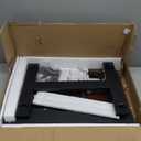 C Shaped Side Table Adjustable Height with Hidden Wheels, Dual Pneumatic Lift & Tilt Top, (23.6''x15.8'')Mobile Overbed Table That Slide Under, Couch End Desk for Hospital Home Office (Walnut)