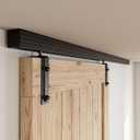 6FT/72'' Ceiling Mount Box Rail Barn Door Hardware Kit,Heavy Duty Aluminium Alloy Sliding Barn Door Track for Indoor/Outdoor,Max 330LBS Load for 1"-1.81" Thick Single Door (No Door)