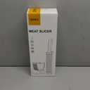 Fresh Meat Slicer, Thickness Adjustable Stainless Steel Kitchen Cleaver Knife Set With Block, Manual Fresh Meat Cutter Jerky Slicer For Beef Pork, Cooking BBQ Hot Pot (Gray) (Gray)