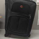 SWISSGEAR Sion Softside Expandable Spinner Luggage Durable Lightweight Travel Suitcase, Black, Carry-On 21-Inch