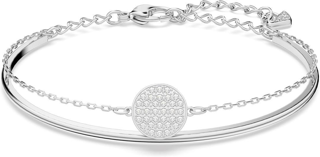 Swarovski Sublima Bangle Bracelet, Rhodium Finish, Clear Crystals