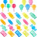 Niceup Plastic Candy Toys Lollipop Fake Sweets 160pcs Small Candyland Décor Party Favors Resin Figurine Slime Charms for Easter Egg Birthday Pinata Goodie Bag Fillers, Rave Trinkets