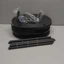 Nightstand Set of 2,Small Modern Round Side Table with Storage,2-Tier End Table for Small Space -Living Room,Bedroom, Nursery (2PC,Black) (2PC Oval(11.8*15.8inch))