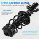 Front Struts Shocks w/Coil Springs for Dodge Dart (Aero/SE/SXT) 2013 2014 2015 2016, Dodge Dart (Limited; Manual Transmission; Rallye) 2013, Strut Shock Absorber Assembly [ Fits 272641 272642 ]