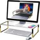 Keyboard Cat Protector - 20" Large Monitor Stand 2 in 1 Clear Acrylic Keyboard Cover Long Acrylic Monitor Stand Keyboard Protective Cover