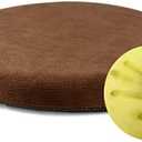 Sigmat Memory Foam Seat Cushion Anti-Slip Soft Round Stool Cushion Chair Pad 16 Inch Coffee