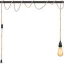 Pendant Light Cord Kit with Switch Plug in - 15Ft E26 Lamp Socket, Industrial Hanging Lamp Cord for Industrial Retro DIY Projects