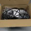 2 Pack Black Spiral Cage Pendant Lights with Clear Glass Shade, Suitable for Kitchen Island, Dining Table, Entryway, Restaurant