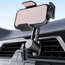 Phone Mount for Car Vent: [Never Blocking] Air Vent Cell Phones Holder for iPhone & Samsung Android Smartphone [Thick Cases Friendly] Hands-Free Auto Mobile Phone Stand (Pink)